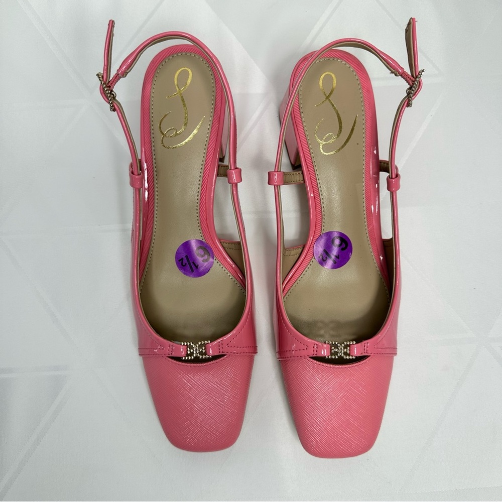 Sam Edelman Women's Tarra 2 Slingback Heel Pink Lotus Size 6.5 NWOB - Picture 2 of 10